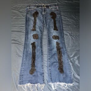 1 OF 1 HANDSEWN (X-ray) BLUE JEANS instagram @ttejhaski